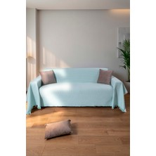 Rell Home Pamuklu Dokulu Ekru Koltuk Şalı 170X220 cm – Saçaklı Tv Battaniyesi & Dekoratif Koltuk Örtüsü