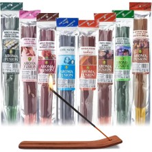 El Yapımı Aromaterapi Tütsü Çubukları – 30 Adet (3 Aroma) + Tik Ağacı Tütsülük | Doğal Bitkisel, Kömürsüz Kimyasız | Meditasyon & Yoga, Negatif Enerji, Uzun Süre Yanan