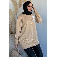 Julude Çiçek Figürlü Ön Düğmeli Tesettür Triko Hırka (S-M-L-Xl Beden Uyumludur.) P-00018076