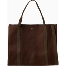 Xl Traversée Tote Çanta, Yün ve Deri Detaylı Lüks Fransız Tasarım