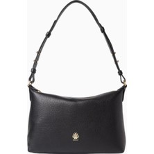 Bally Hera Siyah Grenli Deri Ayarlanabilir Askılı, Zarif ve Lüks Yeni Sezon Satchel Çanta