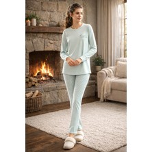 Aydoğan Kadın Uzun Kol Pijama Takımı 40031 MINT02