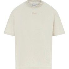 Guess Kısa Kollu Kontrast Yakalı Örgü Erkek Bej Top M6RP09KA260-A913