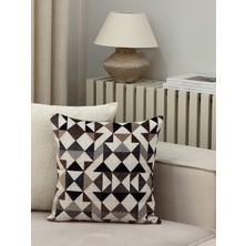 Aysa Home Decor Alvea Yeşil Piramit Desenli Tekli Kırlent Kılıfı