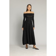 Nisan Triko Volanlı Triko Etek