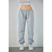 Gri Lastikli Paça Eşofman Altı