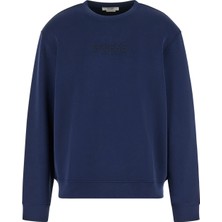 Guess Bisiklet Yaka Uzun Kollu Scuba Luxe Erkek Siyah Sweatshirt M6RQ42KAYM2-G7DC