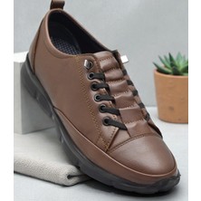 Ispartalılar 605 Tam Ortopedik Poli Hafif Taban Günlük Hakiki Deri Kadın Ayakkabı Lastikli