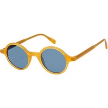 Gigi Studios Greta Gs2008 55 Sarı Yuvarlak Unisex Güneş Gözlüğü