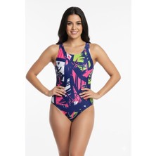 Rhytmine Desenli Kadın Yüzücü Mayo L