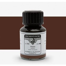 Rohrer&klingner Kaligrafi Mürekkebi Zeichentusche 29-Airbrush-Fırça-Divit-Sulu Boya 50ML-760-UMBER