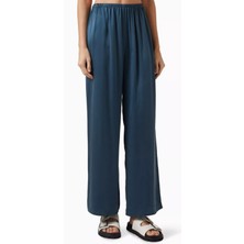 Asceno Austin Ipek Charmeuse Pantolon Aegean Blue Rahat ve Şık