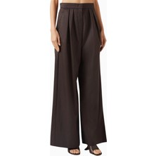 Represent Crimp Wide-Leg Pants, Kahverengi Lüks Dokulu Geniş Paçalı Pantolon