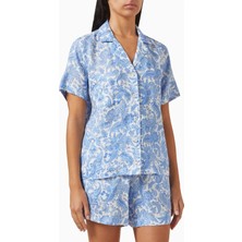 Derek Rose Milan Keten Şortlu Pijama Takımı Paisley