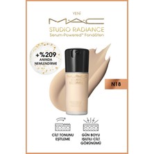 M.A.C Studio Radiance N18 Powered™ Serum Fondöten 30 ml Alkol İçermeyen Doğal Görünüm