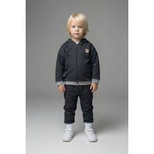 Luess Erkek Çocuk Hamster Nakışlı 3 Iplik Kot Görünümlü Alt Üst Takım