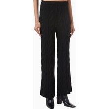 Rowen Rose Large Pants, Lüks Yün Triko Geniş Paçalı Modern ve Zamansız Şık Pantolon