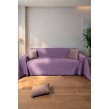 Rell Home Pamuklu Dokulu Ekru Koltuk Şalı 170X220 cm – Saçaklı Tv Battaniyesi & Dekoratif Koltuk Örtüsü