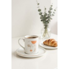 Kütahya Home 6 Kişilik Porselen Türk Kahvesi Fincanı Takımı – Hediyelik, Şık Tasarım