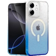 CPT83 Apple iPhone 12 Pummel Shiny Magsafe Kapak - Mavi KAYALI27-U7387I2