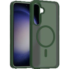 CPT83 Samsung Galaxy A56 Jota Magsafe Kapak - Koyu Yeşil KAYALI27-U7387I2