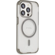 CPT83 iPhone 15 Pro Max Hilton Magsafe Kapak - Titan Gri KAYALI27-U7387I2