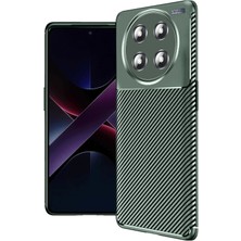 CPT83 Honor Magic 7 Lite Kılıf Auto Focus Karbon Kapak - Koyu Yeşil KAYALI27-U7387I2