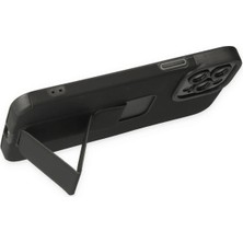 CPT83 iPhone 12 Pro Kılıf Mega Standlı Silikon - Siyah KAYALI27-U7387I2