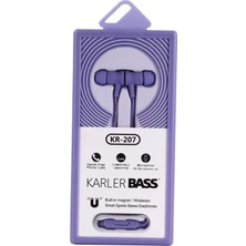 KR-207 Mıknatıslı Kablolu Kulaklık - Mor KAYALI27-U7387I2