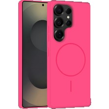 CPT83 Samsung Galaxy S25 Ultra Kılıf Jully Magsafe Kapak - Fuşya KAYALI27-U7387I2