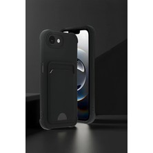 CPT83 Apple iPhone 16E Kelvin Kartvizitli Silikon - Siyah KAYALI27-U7387I2