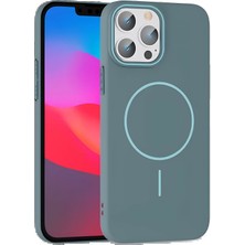 CPT83 iPhone 14 Pro Max Broş Magsafe Kapak - Turkuaz KAYALI27-U7387I2