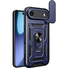 CPT83 Apple iPhone 17 Air Pars Lens Yüzüklü Silikon - Lacivert KAYALI27-U7387I2