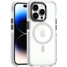 CPT83 iPhone 15 Pro Bella Magsafe Kapak - Gri KAYALI27-U7387I2