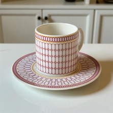 Kütahya Home 12 Parça Desenli Porselen Kahve Fincan Takımı Tulu | 6 Kişilik