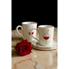 Kütahya Home 6 Kişilik Porselen Türk Kahvesi Fincanı Takımı – Hediyelik, Şık Tasarım