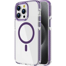Oyo Store Apple iPhone 15 Pro Kılıf Magsafe Şarj Özellikli Airbagli Takılabilir Askı Aparatlı Oyo Nana Kapak-Mor