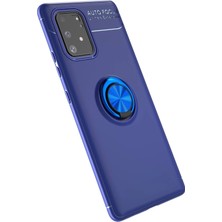 Samsung Galaxy A91 / S10 Lite Kılıf Range Yüzüklü Silikon - Mavi KAYALI27-Y7898UKY