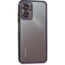 Xiaomi Redmi Note 11E Kılıf Lensli Silikon - Mor KAYALI27-Y7898UKY