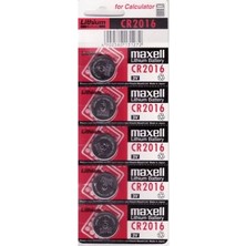 Maxell CR2016 3V Lityum Düğme Pil 5'li Paket KAYALI27-KYL5U4U