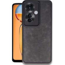 Oppo Reno 11F Kılıf Aras Deri Kapak - Siyah KAYALI27-Y7898UKY