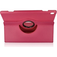 Lenovo M10 X505F Kılıf 360 Tablet Deri Kılıf - Pembe KAYALI27-Y7898UKY