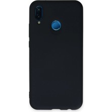 Huawei P20 Lite Kılıf Nano Içi Kadife Silikon - Lacivert KAYALI27-Y7898UKY