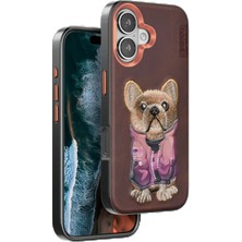 iPhone 16 Cute Desenli Kapak - Koyu Kahve KAYALI27-Y7898UKY