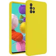 Samsung Galaxy A31 Kılıf Nano Içi Kadife Silikon - Sarı KAYALI27-Y7898UKY