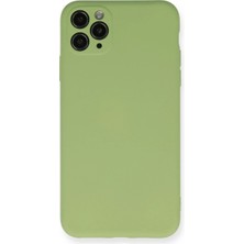 iPhone 11 Pro Max Kılıf Nano Içi Kadife Silikon- Yeşil KAYALI27-Y7898UKY