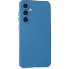 Samsung Galaxy S24 Kılıf Nano Içi Kadife Silikon - Mavi KAYALI27-Y7898UKY