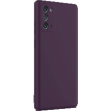 Samsung Galaxy Note 20 Kılıf First Silikon - Mürdüm KAYALI27-Y7898UKY