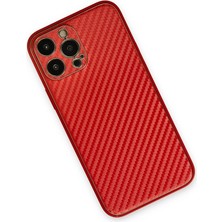 iPhone 13 Pro Max Kılıf Coco Karbon Silikon - Kırmızı KAYALI27-Y7898UKY