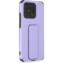 Xiaomi Redmi 10C Kılıf Mega Standlı Silikon - Lila KAYALI27-Y7898UKY